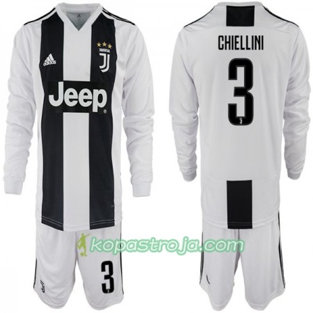 Billiga Fotbollströjor Juventus Giorgio Chiellini 3 Barn Hemma tröja 2018/19 Långärmad